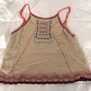 Flying tomato embroidered tank top